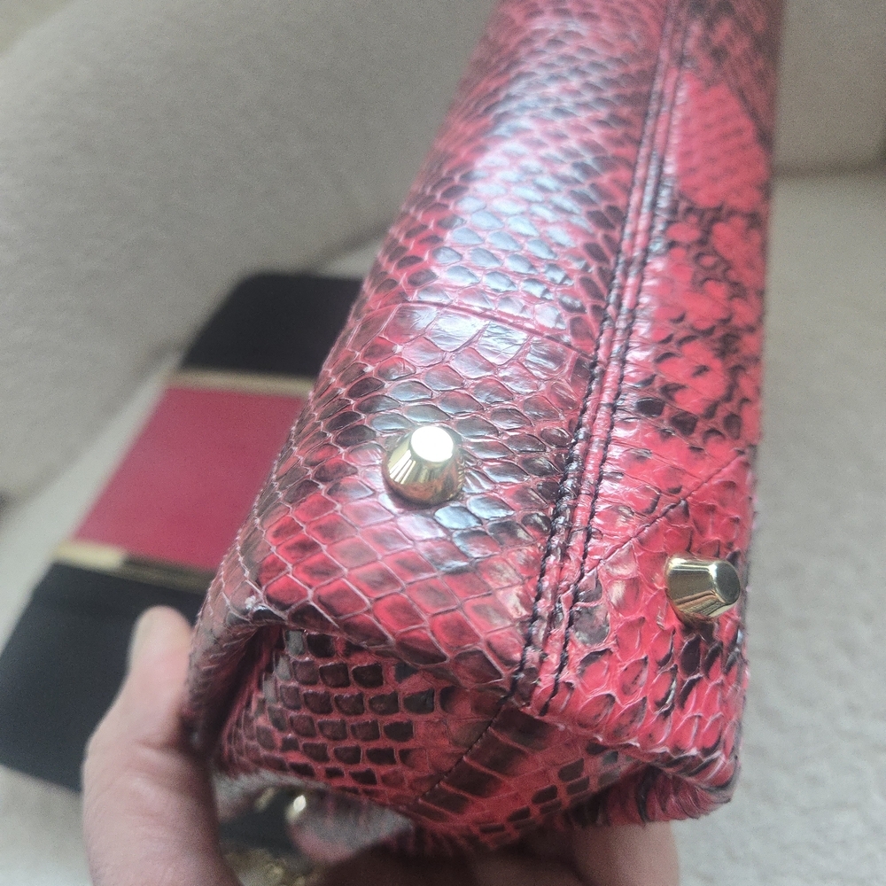 Jimmy Choo Snakeskin Shoulder Bag – Pink & Black EUC - Picture 8 of 17